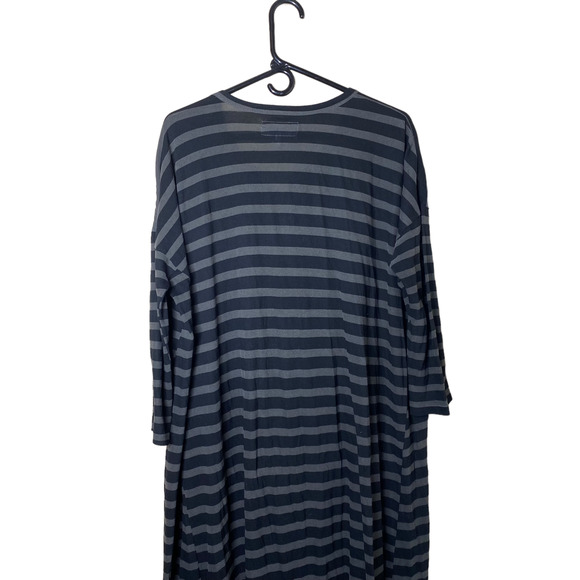 The GREAT. The Long Sleeve Knotted Henley Dress Striped sz 1 = Small - Picture 7 of 9